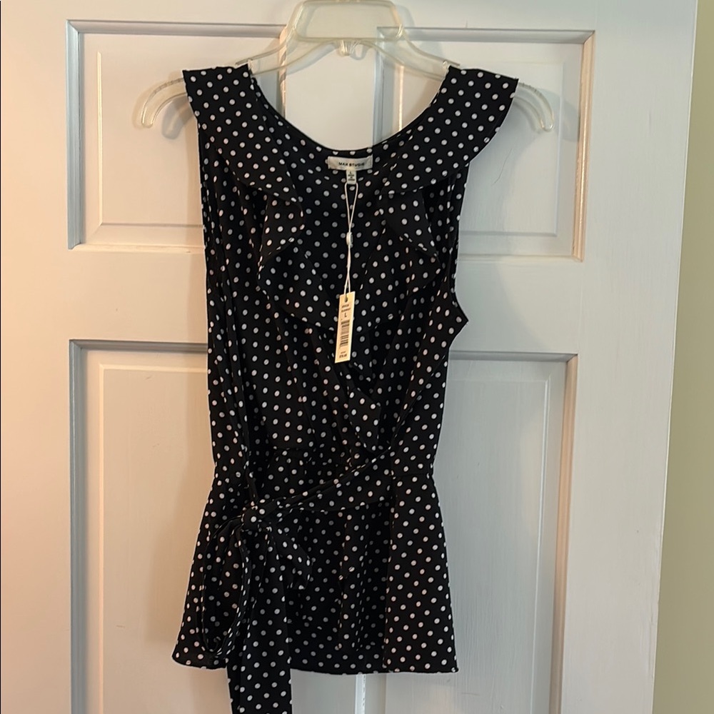 Polka Dot Sleeveless Top